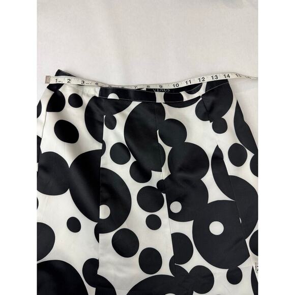 Whimsical Twee Polka Dot Full A-Line Maxi Skirt Black White Playful Venus Size 6 - Picture 2 of 9